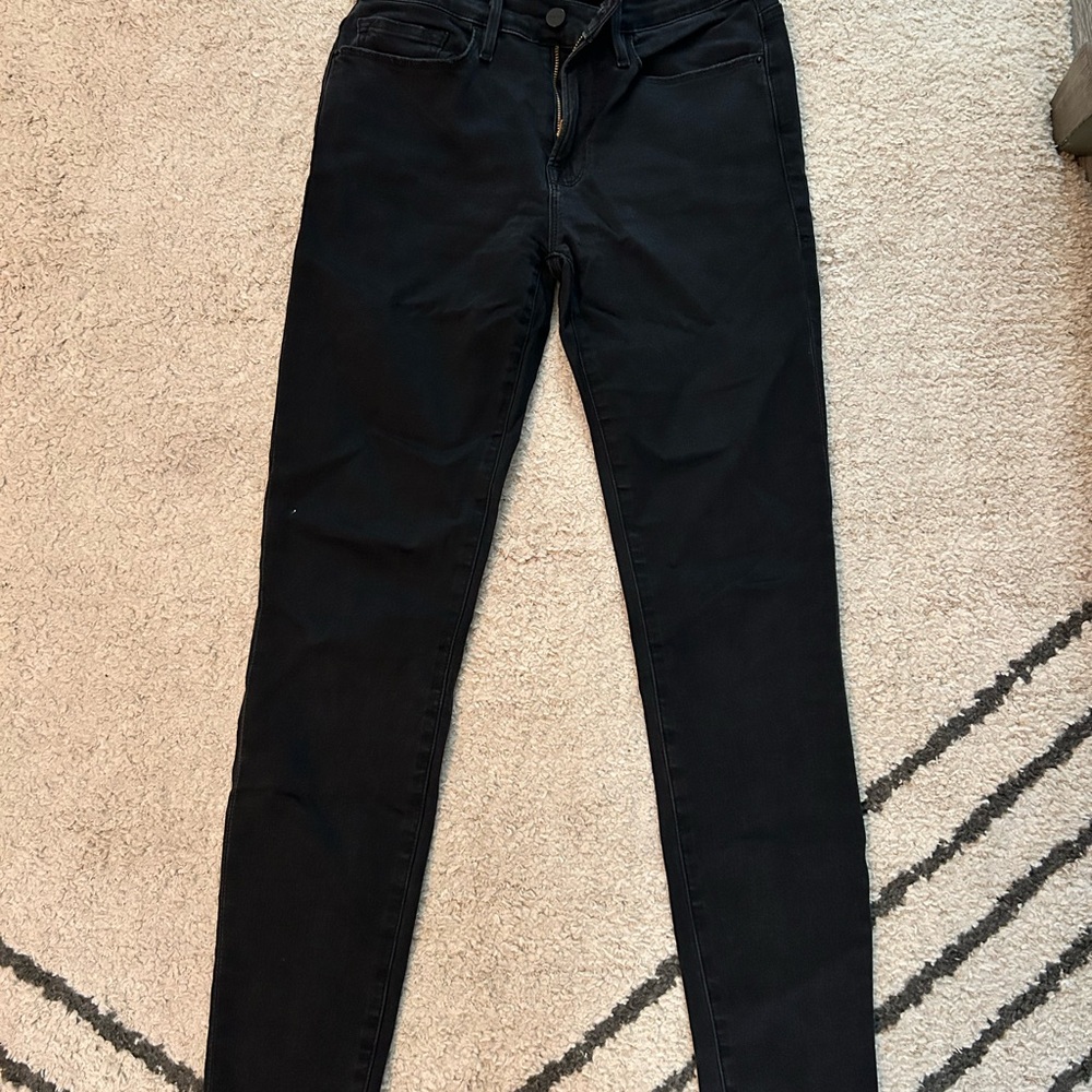 FRAME Black Skinny Jeans